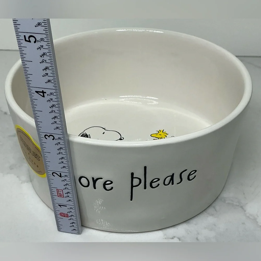 Rae Dunn Pet Dog Bowl PEANUTS 
